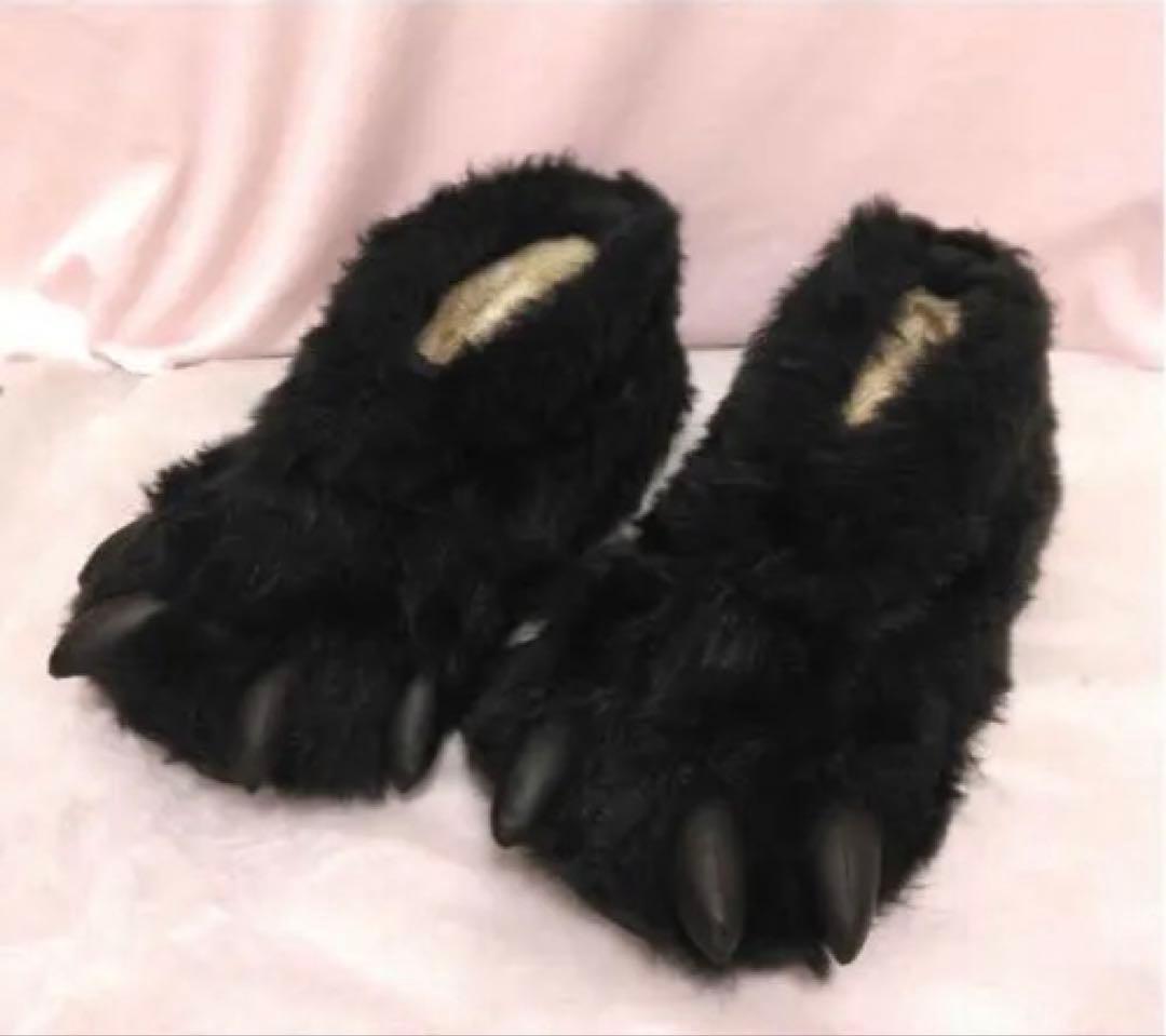 W♡C モンスターブーツ 黒　レア y2k 平成ギャル　ファーブーツ