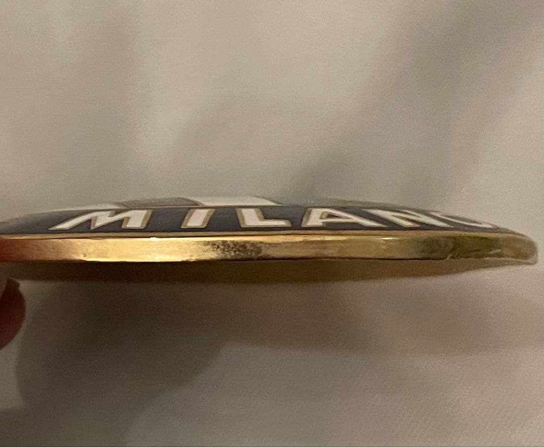 アルファロメオ　75mm 3m厚　七宝焼エンブレム　レア オシャレ