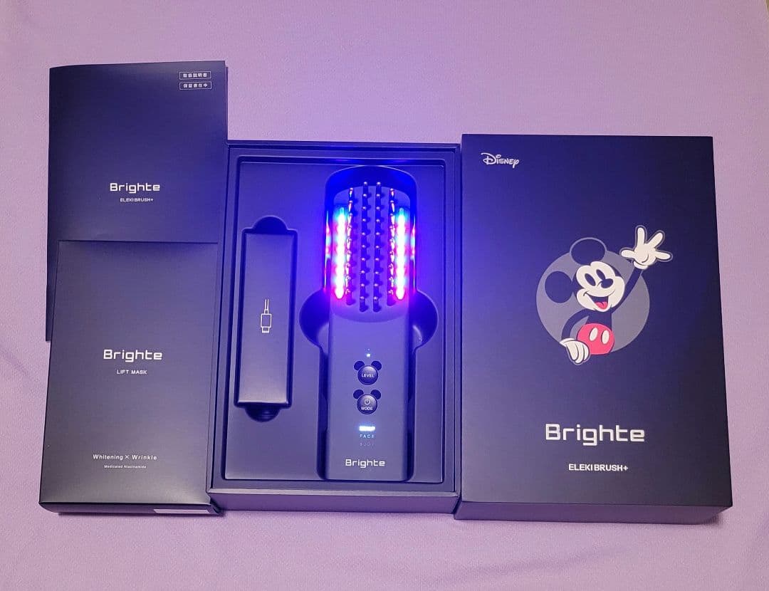 【最新モデル】ミッキー ブライト エレキブラシ プラス & マスクセット
