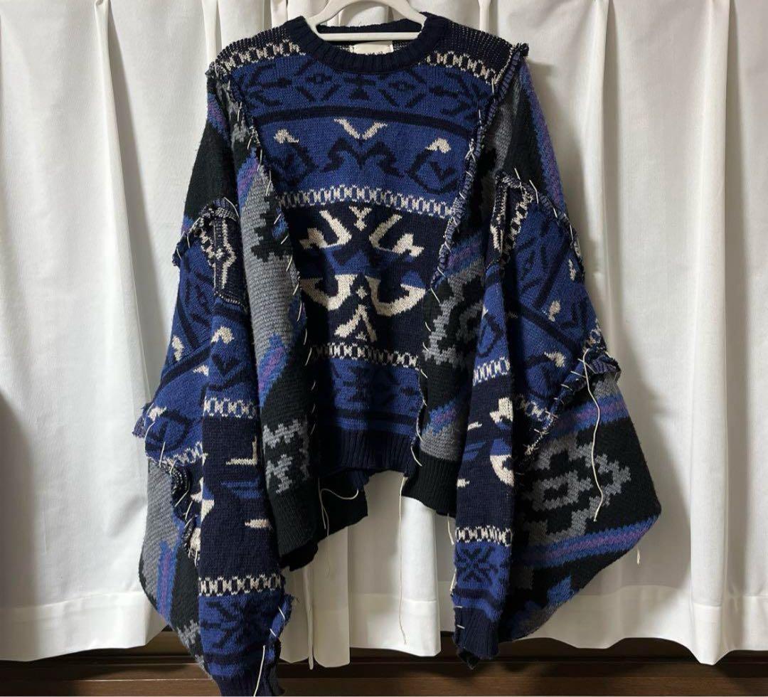 雪*様 再構築 ドッキングニット リメイク 古着