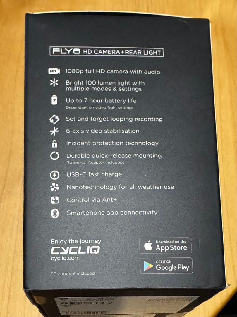 Cycliq FLY6 CW601 テールライト/ドライブレコーダー