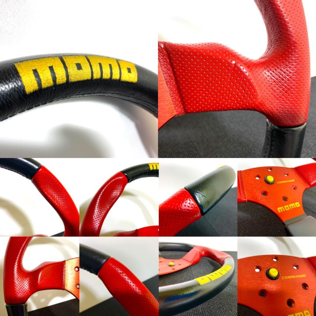 モモ COMMANDO コマンド 初代モデル レッド×ブラック 34.5パイ