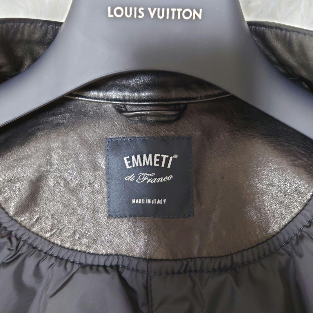 ✨美品✨エンメティ JURI ゴールド ライダースジャケット シングル 44