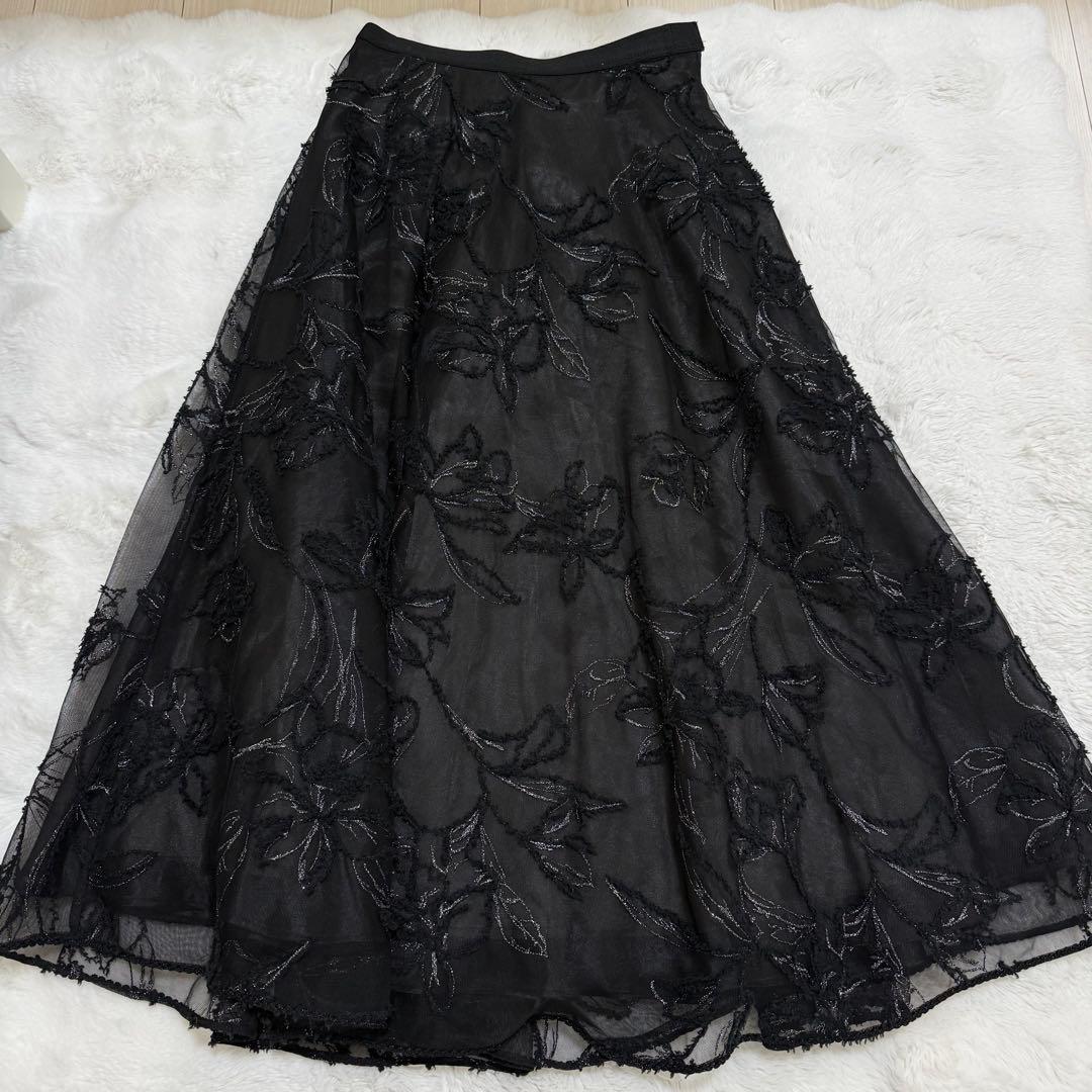 【値下げ不可】ブラッシュドエンブロイダリースカートレディース