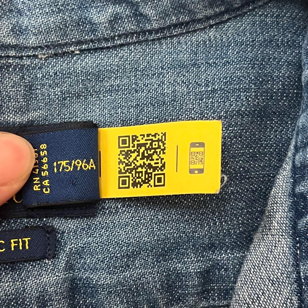 【美品】近年モデル ポロラルフローレン ダンガリーデニムシャツ マルチポニー