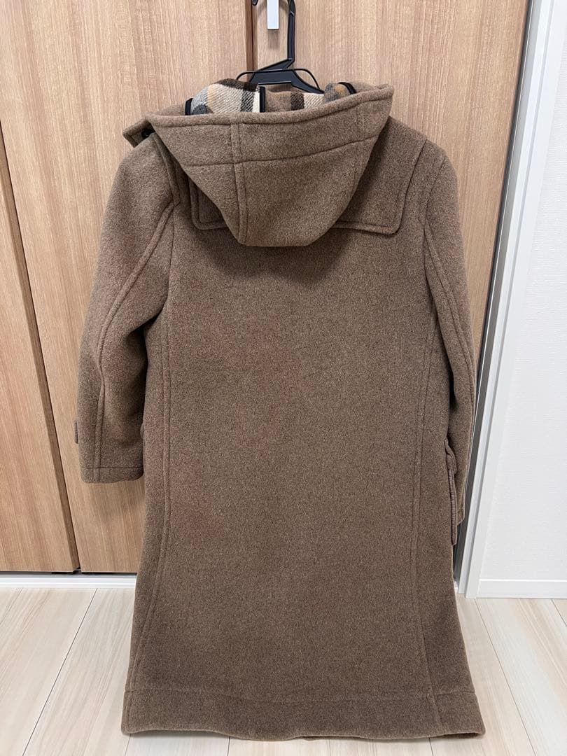 美品【ロンドントラディション】ダッフルコート モカブラウン 裏地チェック 36