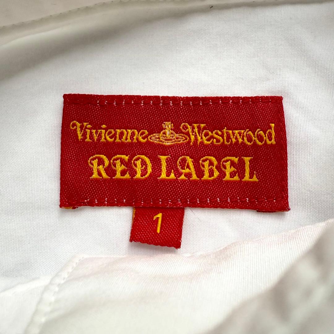 ヴィヴィアンウエストウッドレッドレーベル オーブ シャツ 1 ホワイト レッド