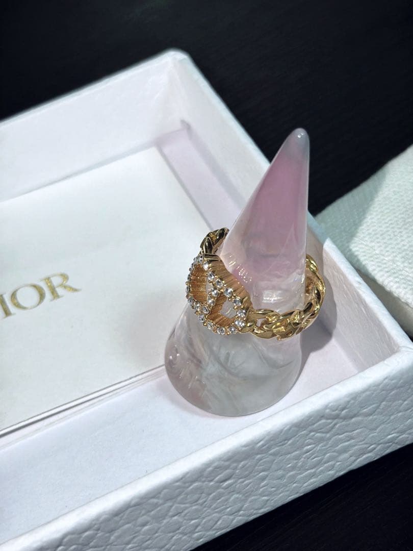 【正規品】Dior ゴールド ロゴリング（Sサイズ）【即日発送】