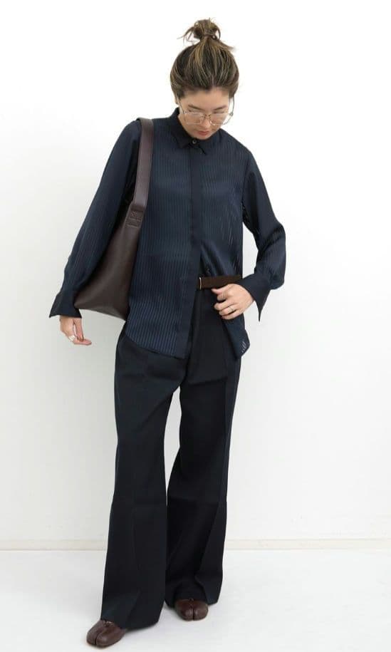 トップス L'Appartement Stripe Sheer Shirt