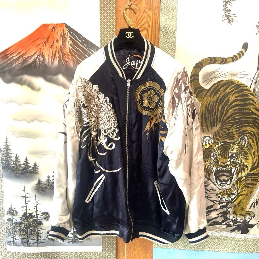 絡繰魂 粋/カラクリダマシイ イキ 信長の虎　スカジャン　2XL