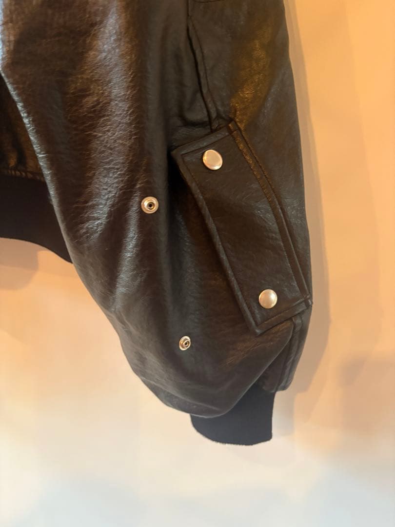 最終値下げ　美品　HARE ブラック レザージャケット ジップファー　M　N2B