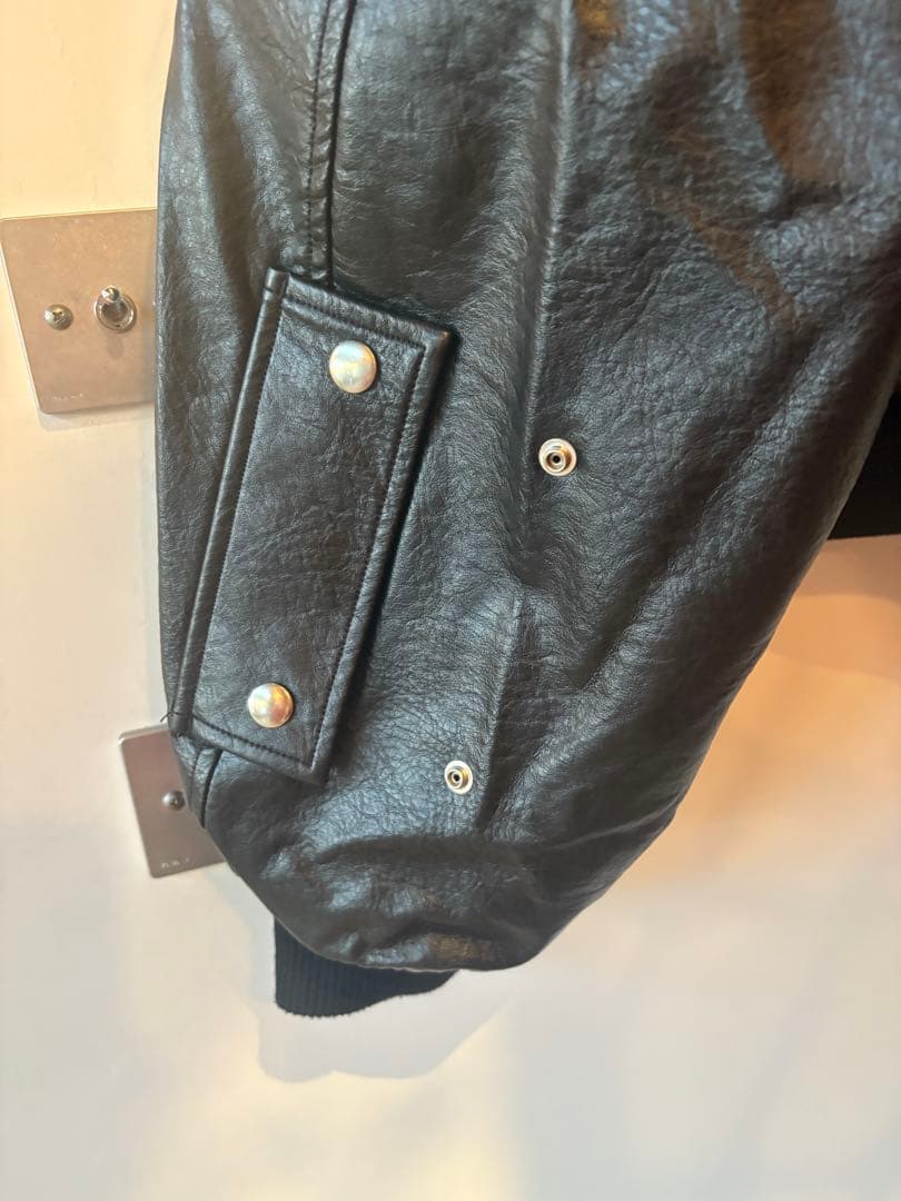 最終値下げ　美品　HARE ブラック レザージャケット ジップファー　M　N2B