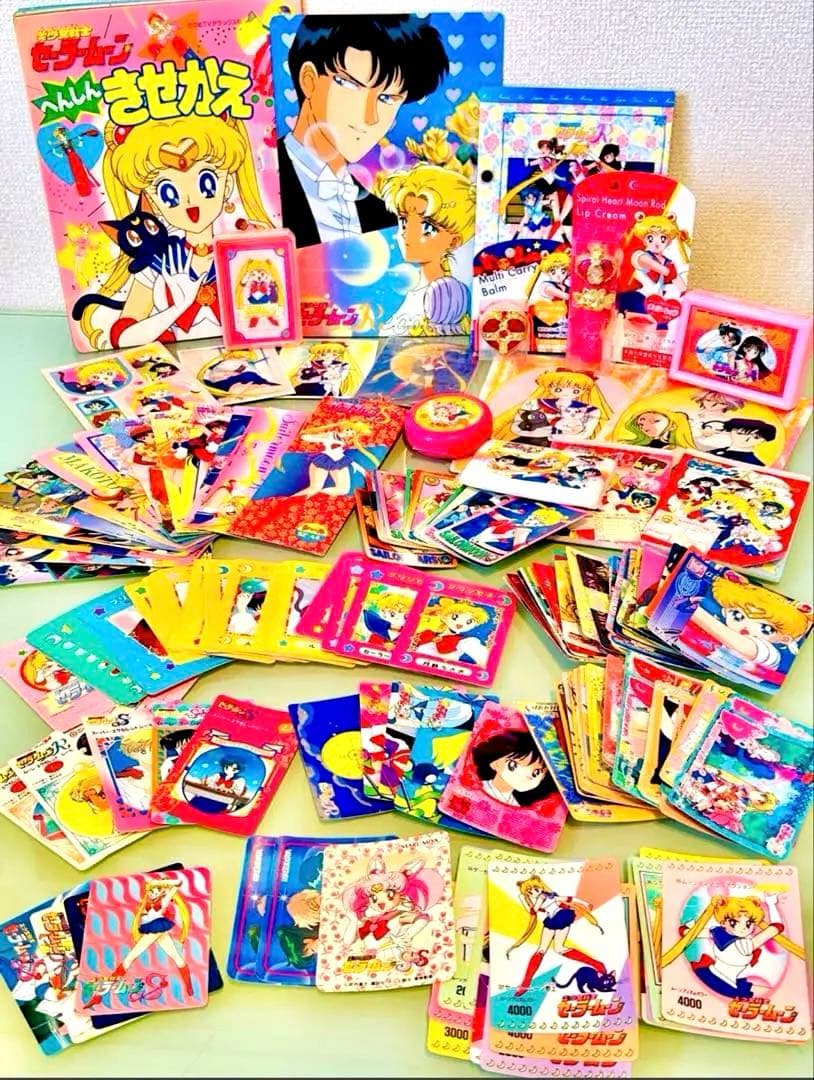 美少女戦士　セーラームーン　おまとめ　 カード シール 当時物 リップ　バーム