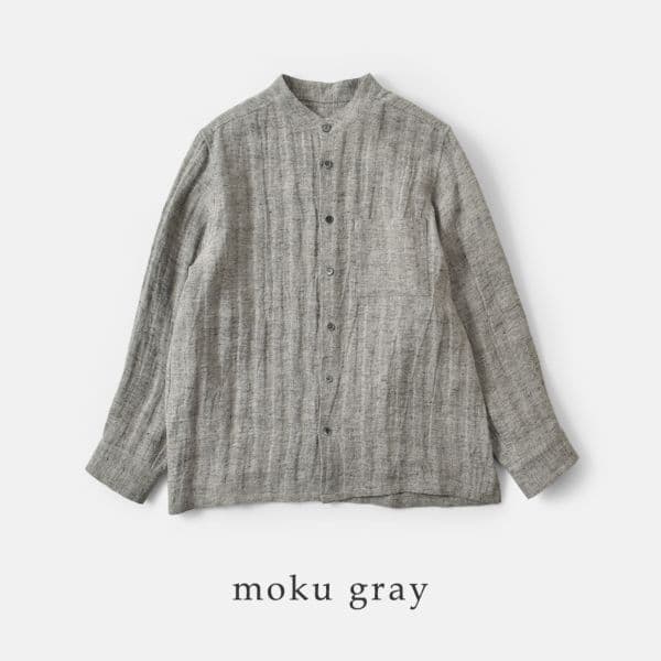 2/1まで☆完売品☆アトリエナルセ リネンツイード シャツ