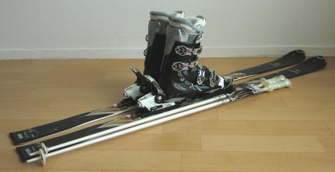 ■送料無料■ロシニョール■女性用スキーセット■板156靴25-25.5■メンテ■