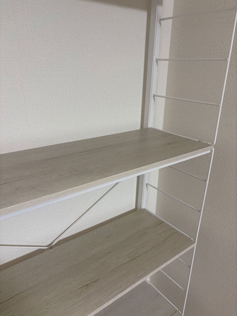 突っ張り壁面収納 Nポルダ(幅80cm ホワイトウォッシュ)