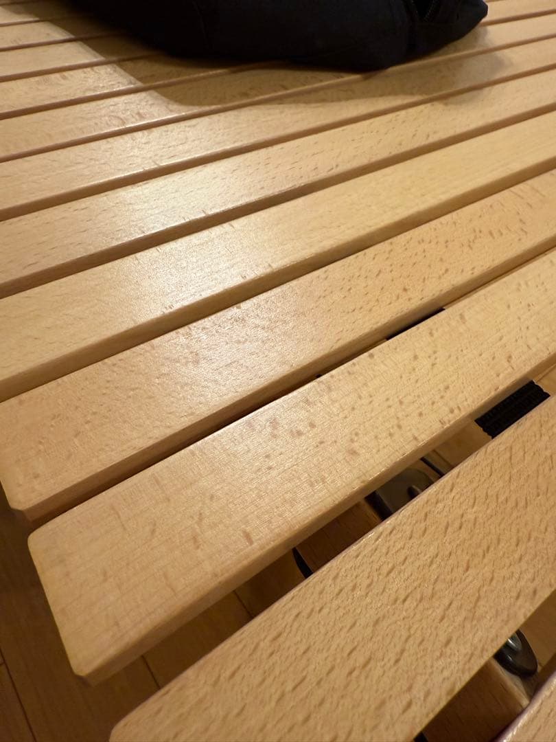 ウッドロールトップテーブル 天然木120cm/60cm コンパクト