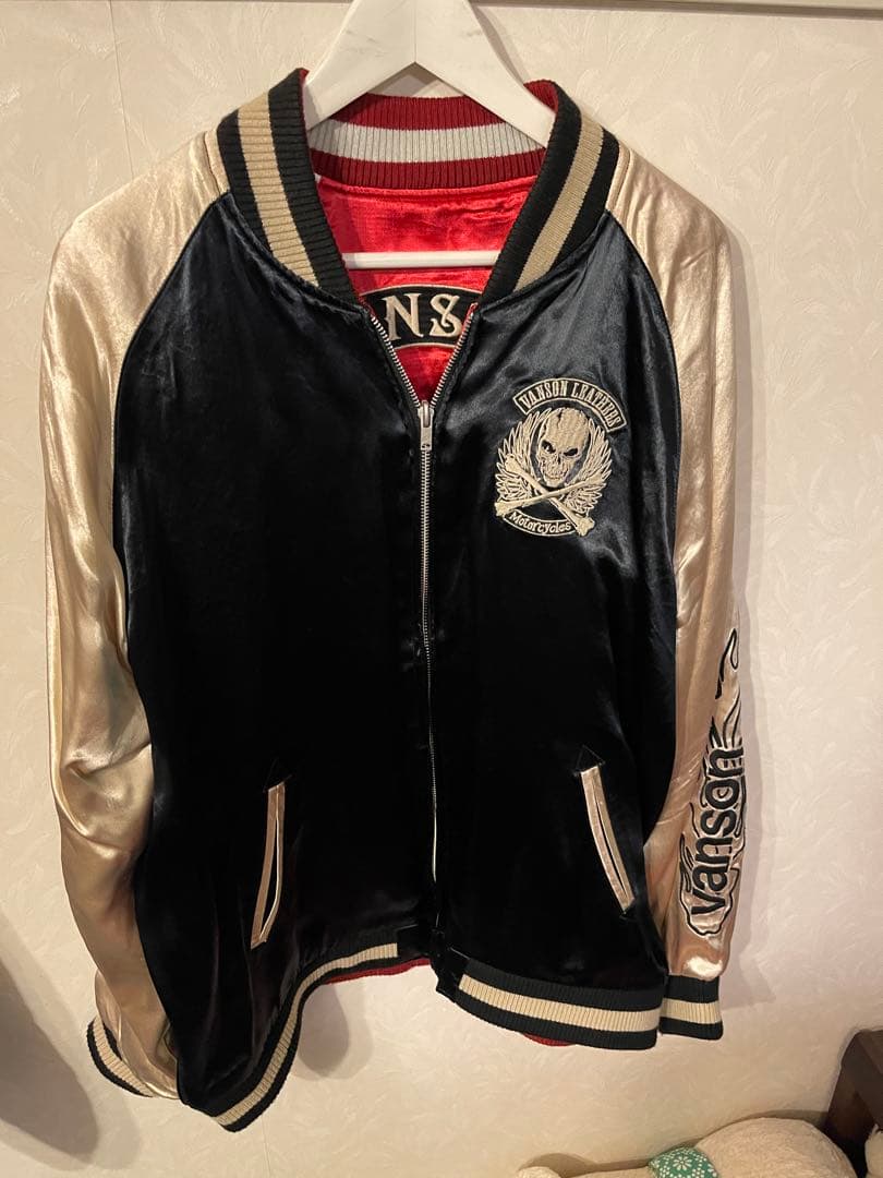 Vanson Leathers スカジャン 黒金 XL