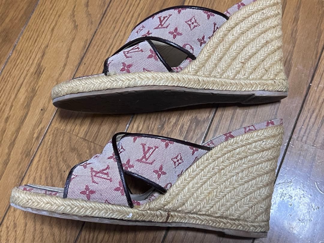 ルイヴィトンLOUIS VUITTON ウェッジソール サンダル 37