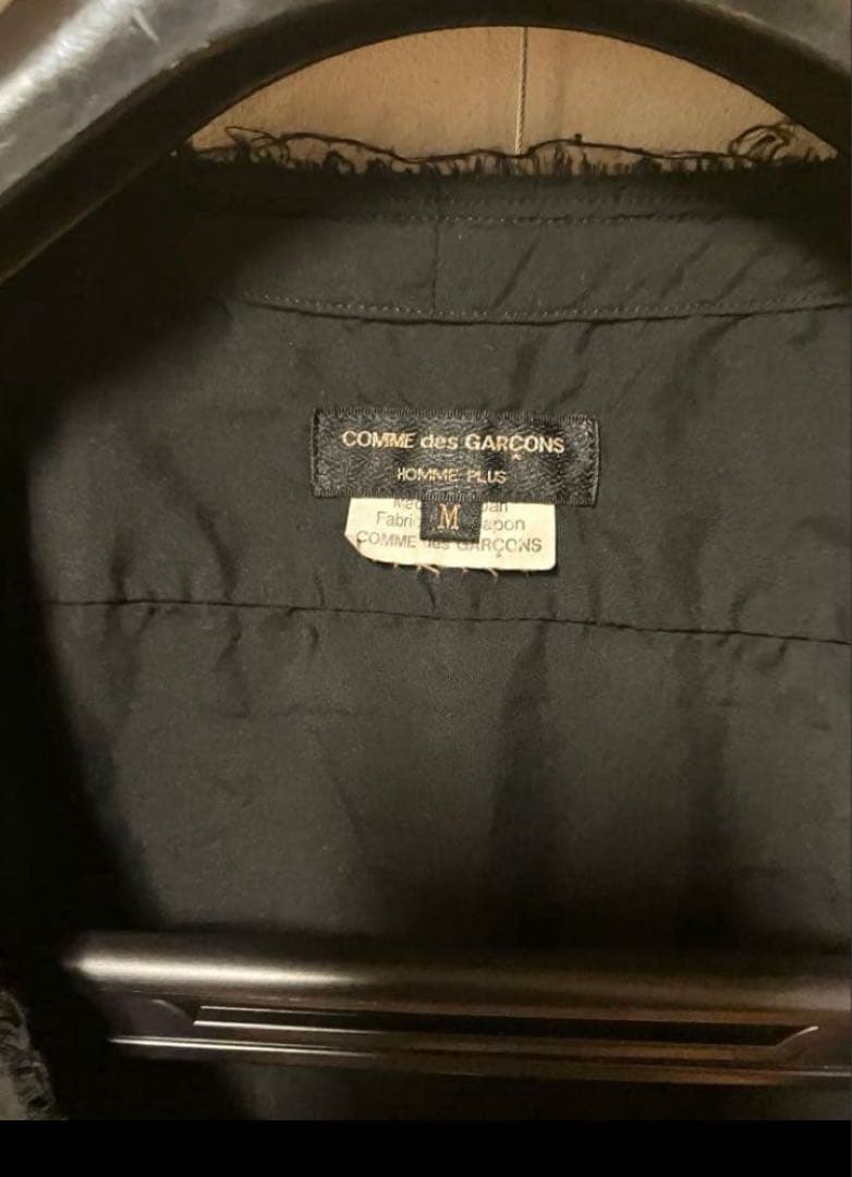 コムデギャルソンオムプリュス エステル製品染めデザインブラウス BLACK M