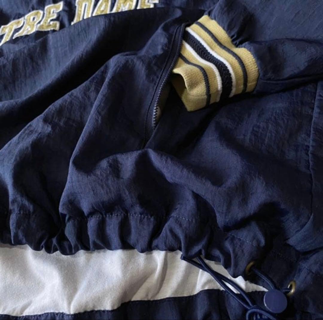 チャンピオン プルオーバー ナイロン Vネック ビンテージ 90s 刺繍　ロゴ