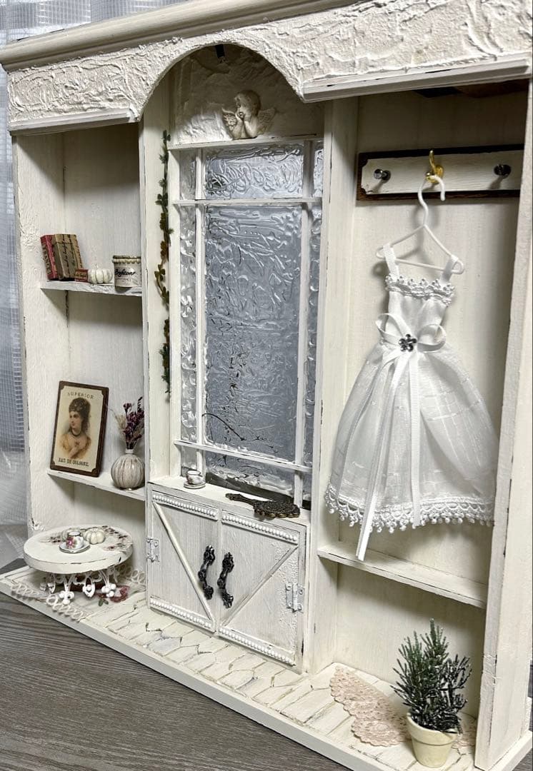 木製ドールハウス✳︎背景ボード✳︎ミニチュアハウス✳︎ハンドメイド✳︎1/6