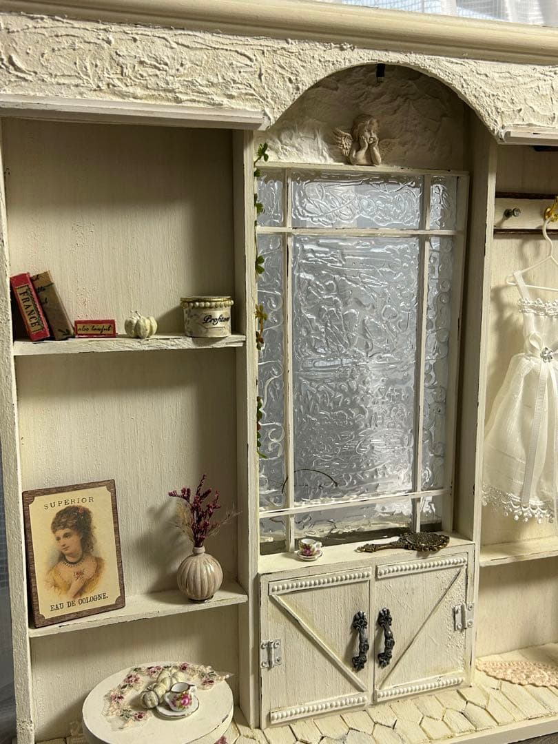 木製ドールハウス✳︎背景ボード✳︎ミニチュアハウス✳︎ハンドメイド✳︎1/6