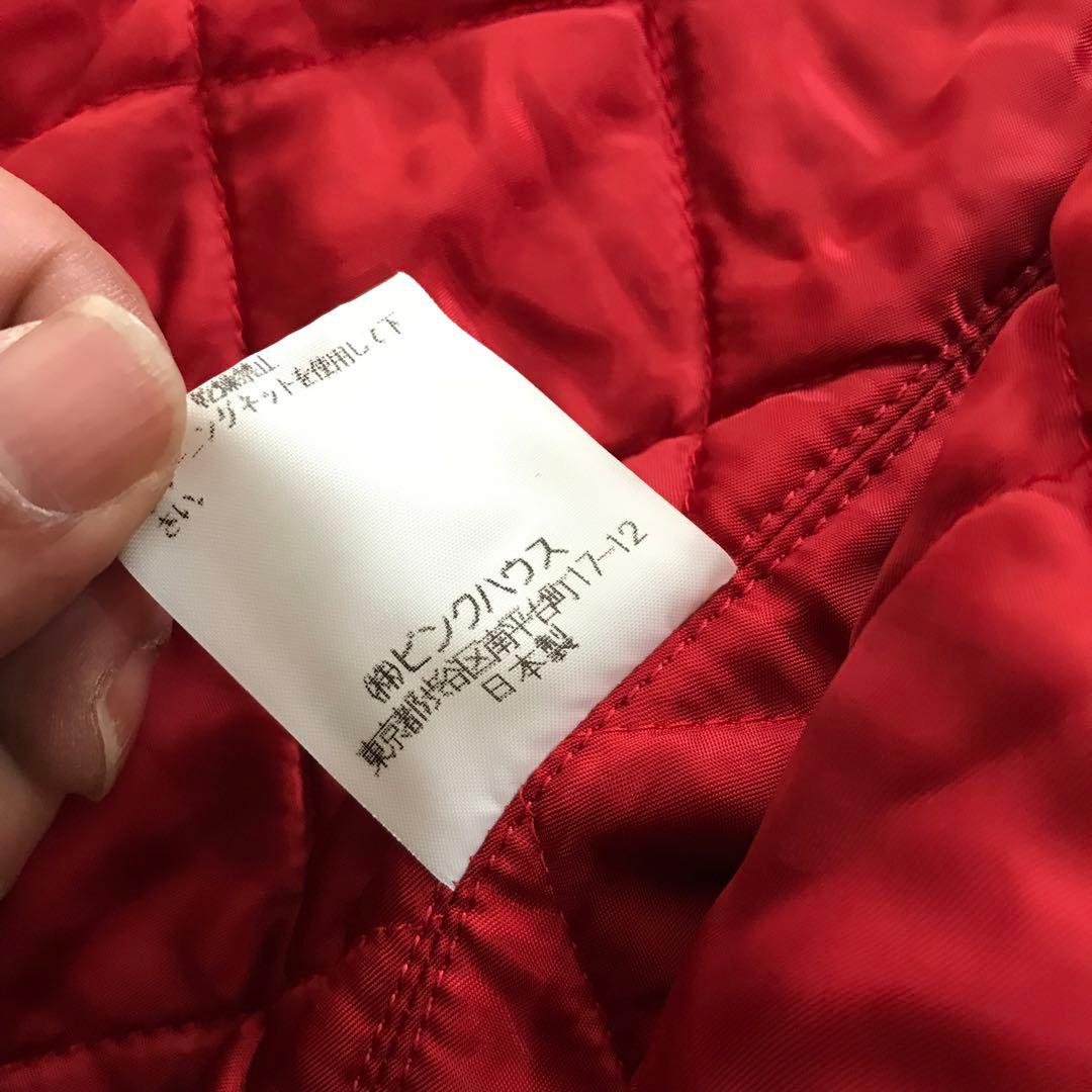 PINK HOUSE タータンチェック ボア ダッフルコート 赤 希少 フリー