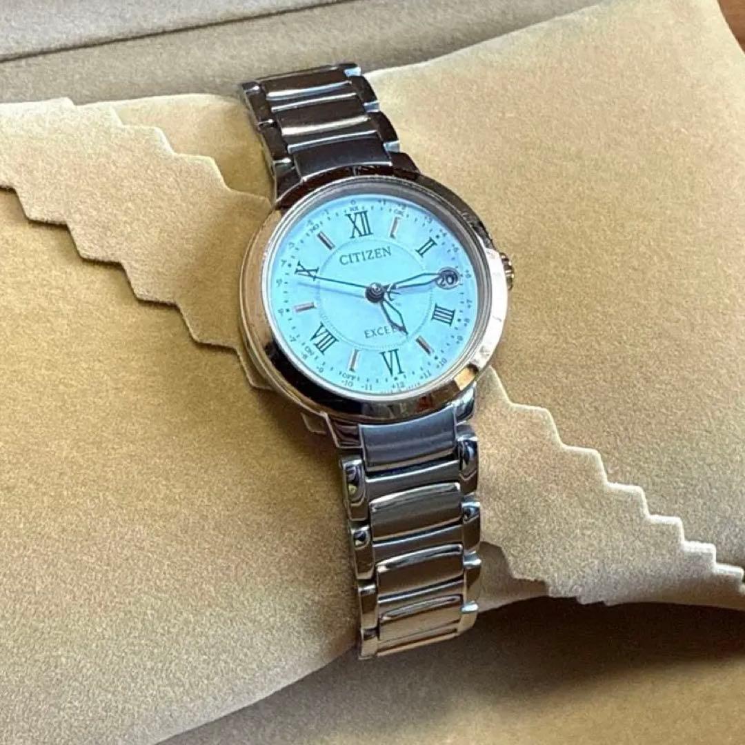 シチズン エクシード ES9324-51W 白蝶貝文字盤 電波ソーラー