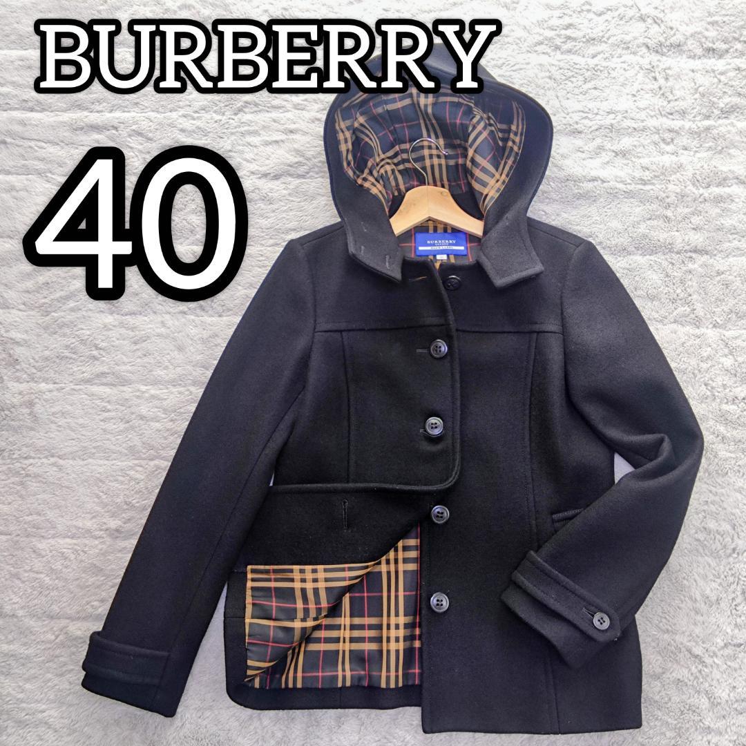 BURBERRY ダッフルコート 40サイズ　L相当　ノバチェック　黒ブラック