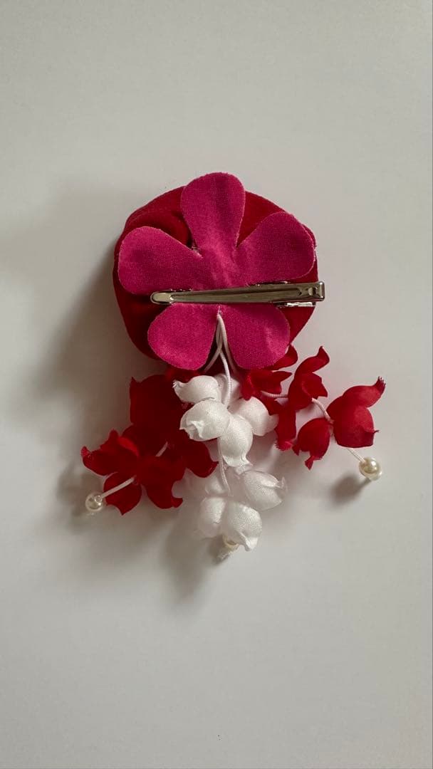 子供用着物セット 花柄刺繍　七五三　3歳　女の子　小町キッズ