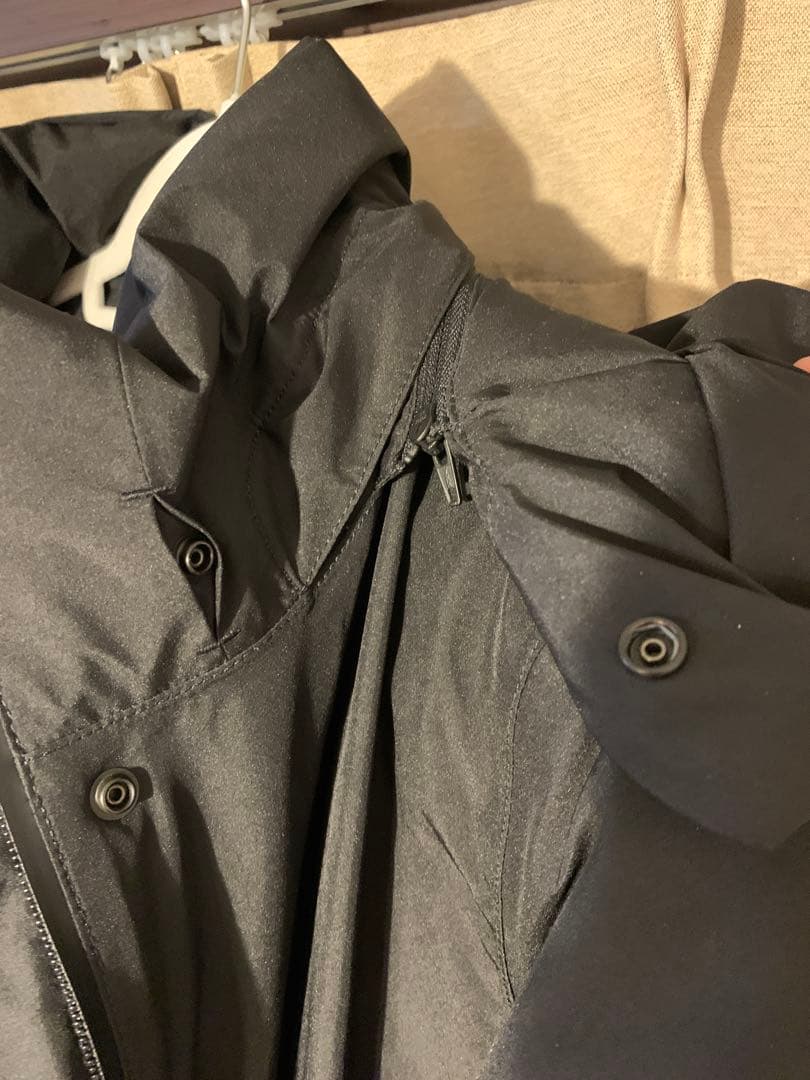 超美品WOOLRICH フード付きロング丈ダウンジャケット ブラック Sフェザー