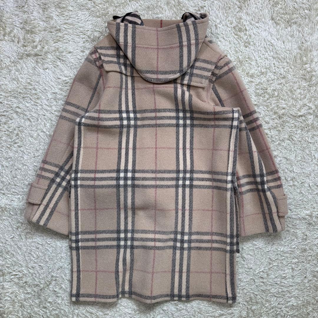 美品　バーバリーロンドン　レディース　ダッフルコート　フード　ノバチェック　L