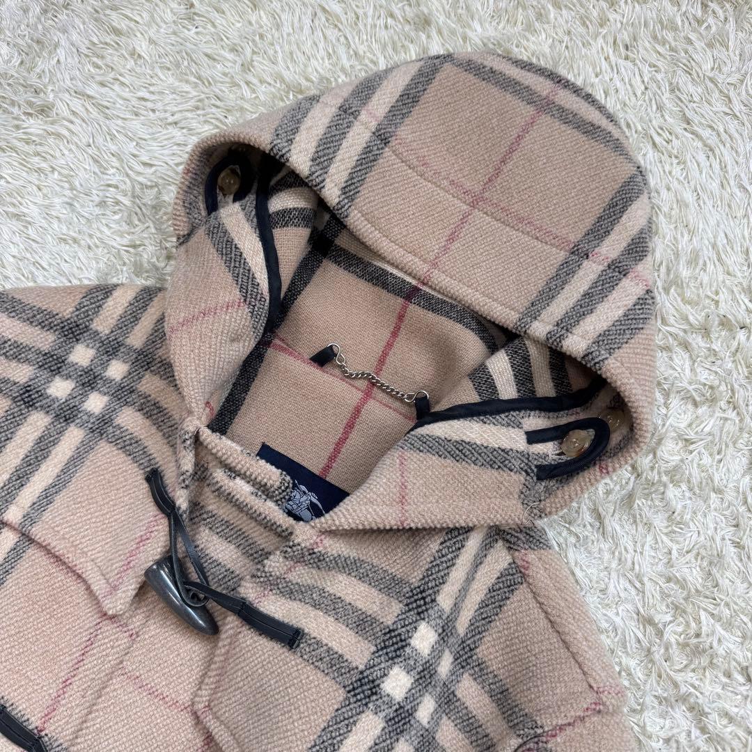 美品　バーバリーロンドン　レディース　ダッフルコート　フード　ノバチェック　L