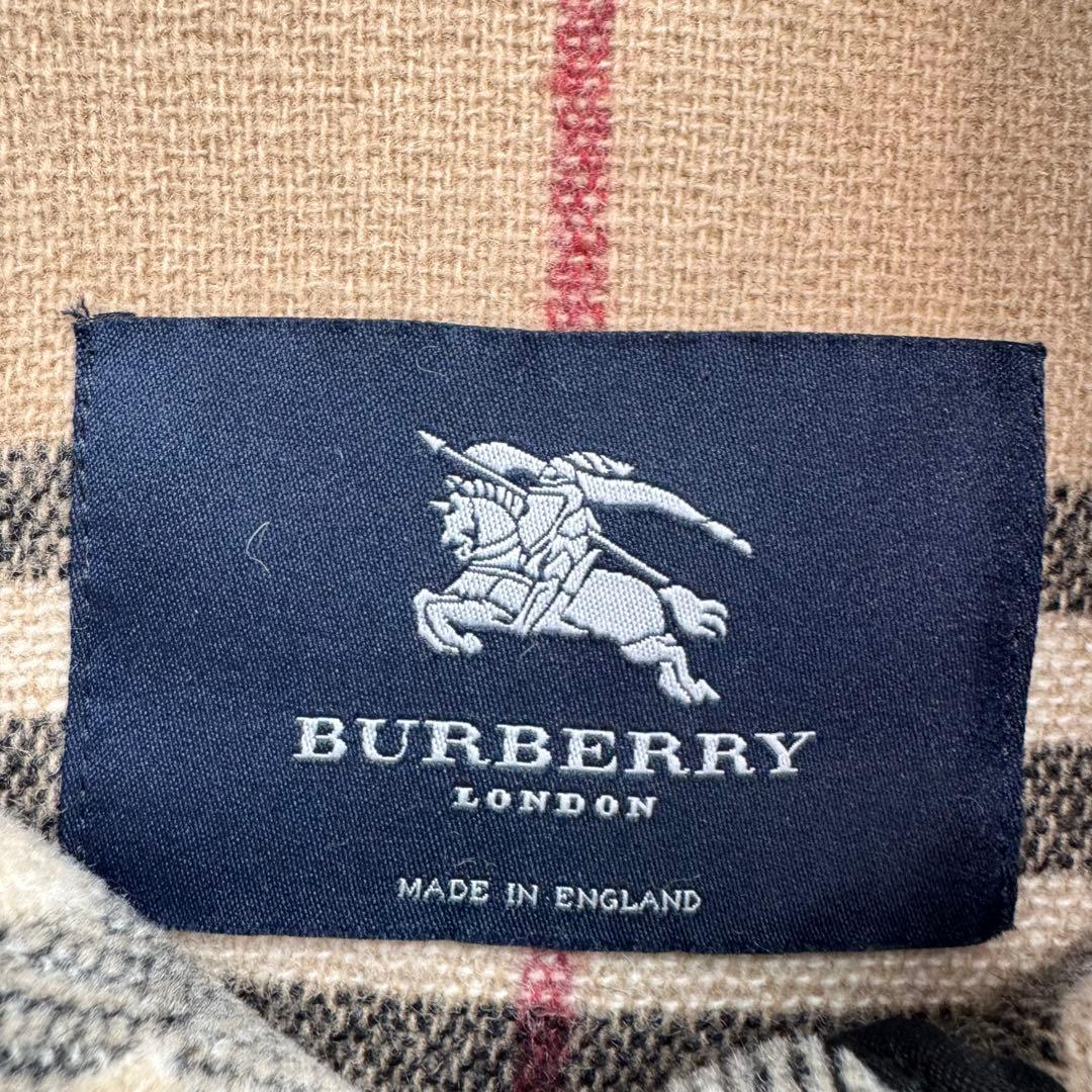 美品　バーバリーロンドン　レディース　ダッフルコート　フード　ノバチェック　L