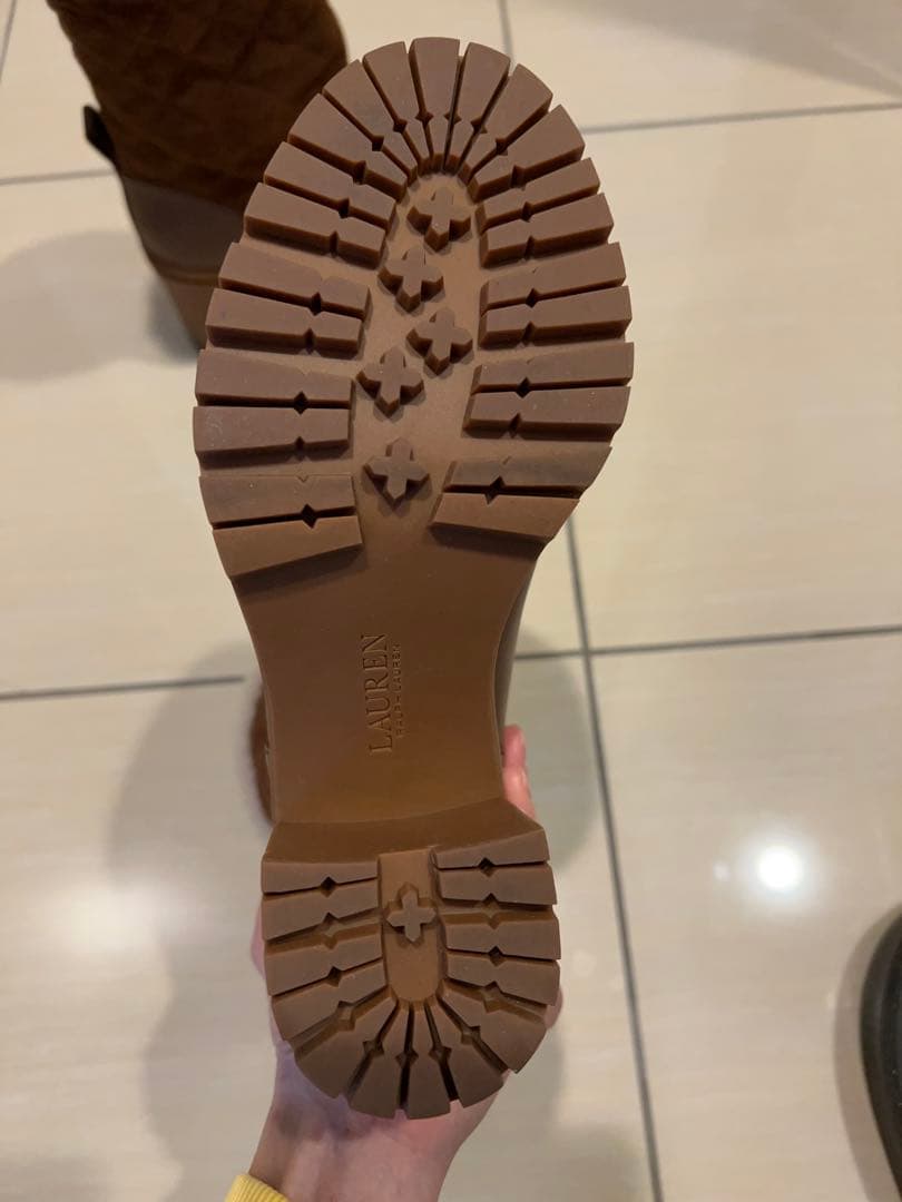 大幅値下げ！ラルフローレン スエードキルティングブーツ 60mmヒール美品！