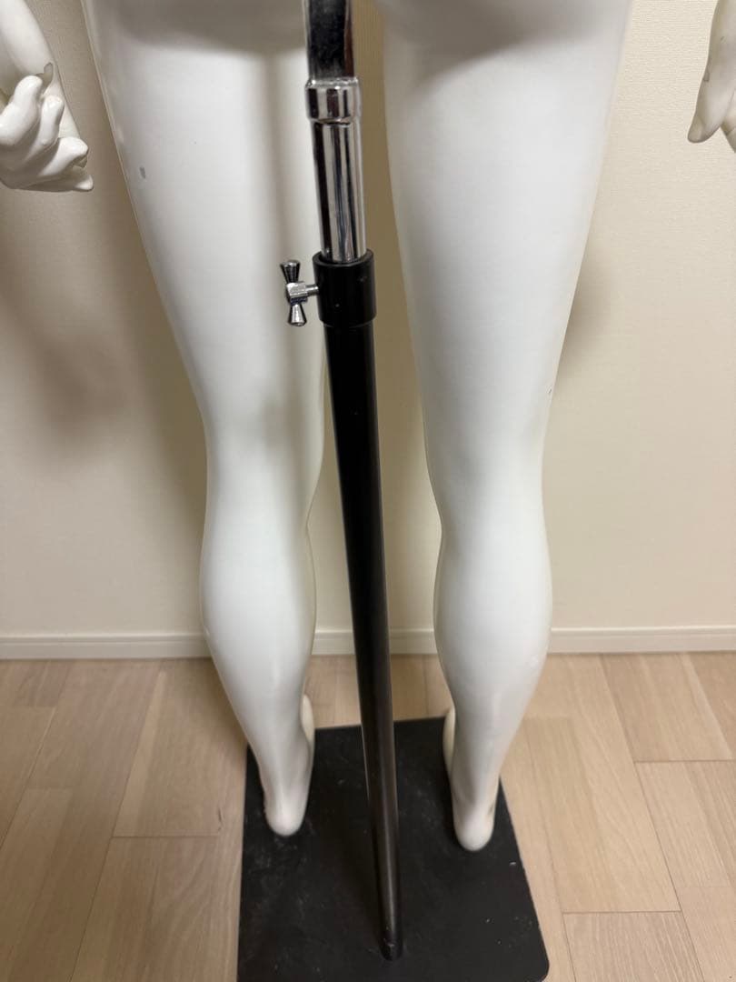 パールイデア　男性　全身トルソー　マネキン　白　高さ調整可能　ディスプレイ