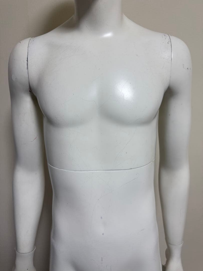 パールイデア　男性　全身トルソー　マネキン　白　高さ調整可能　ディスプレイ