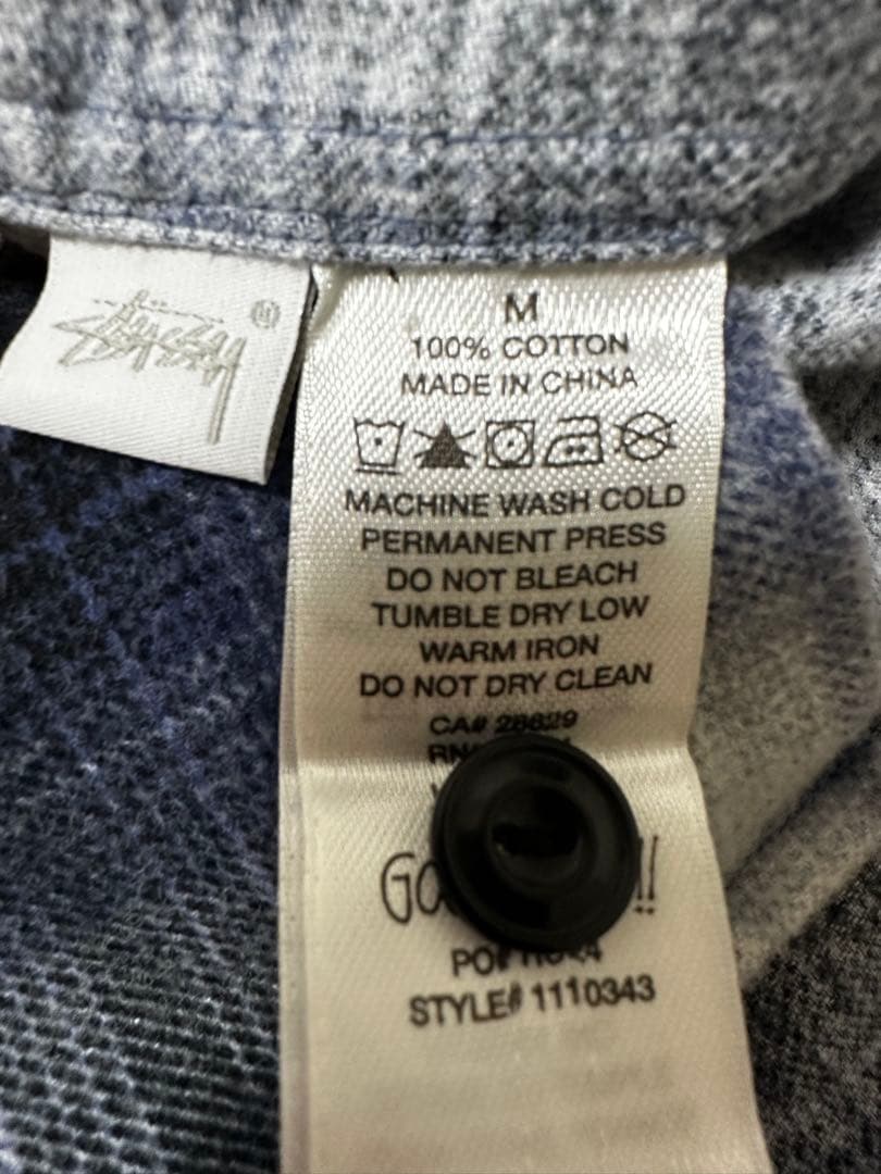 STUSSY フランネルシャツ cotton100%