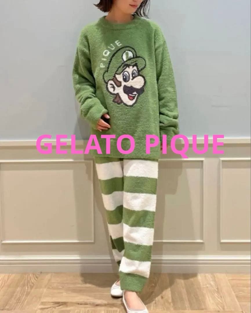 スーパーマリオ ルイージ　ルームウェア　パジャマ　GELATO PIQUE