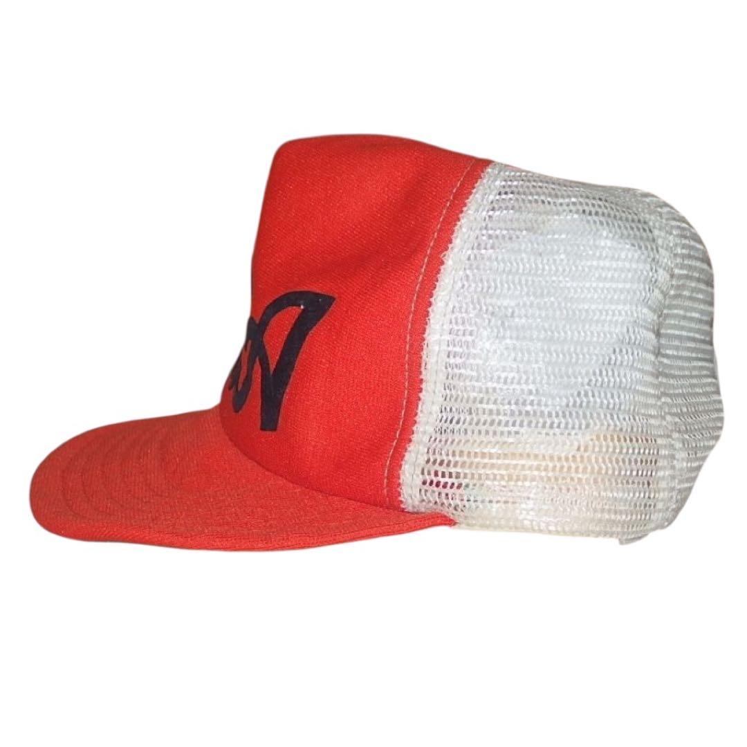 ▪️70s NEW ERA ビンテージ トラッカーキャップ オレンジ 白 緑 黒