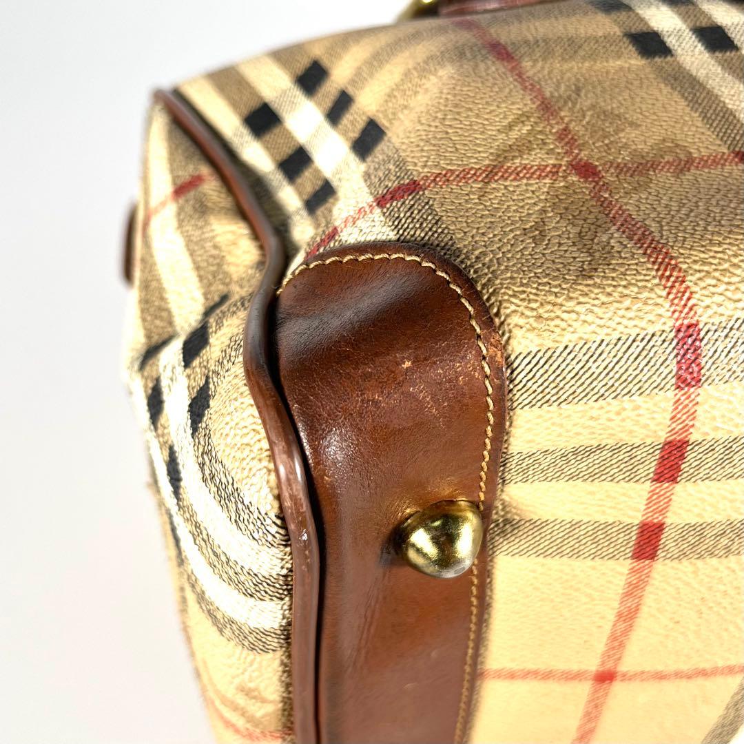 BURBERRY バーバリー　ノバチェック柄　ボストンバッグ　ホースロゴ