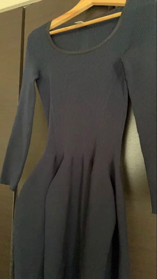 【オンラインストア完売品】CFCL ロングワンピース　ネイビー　サイズ1