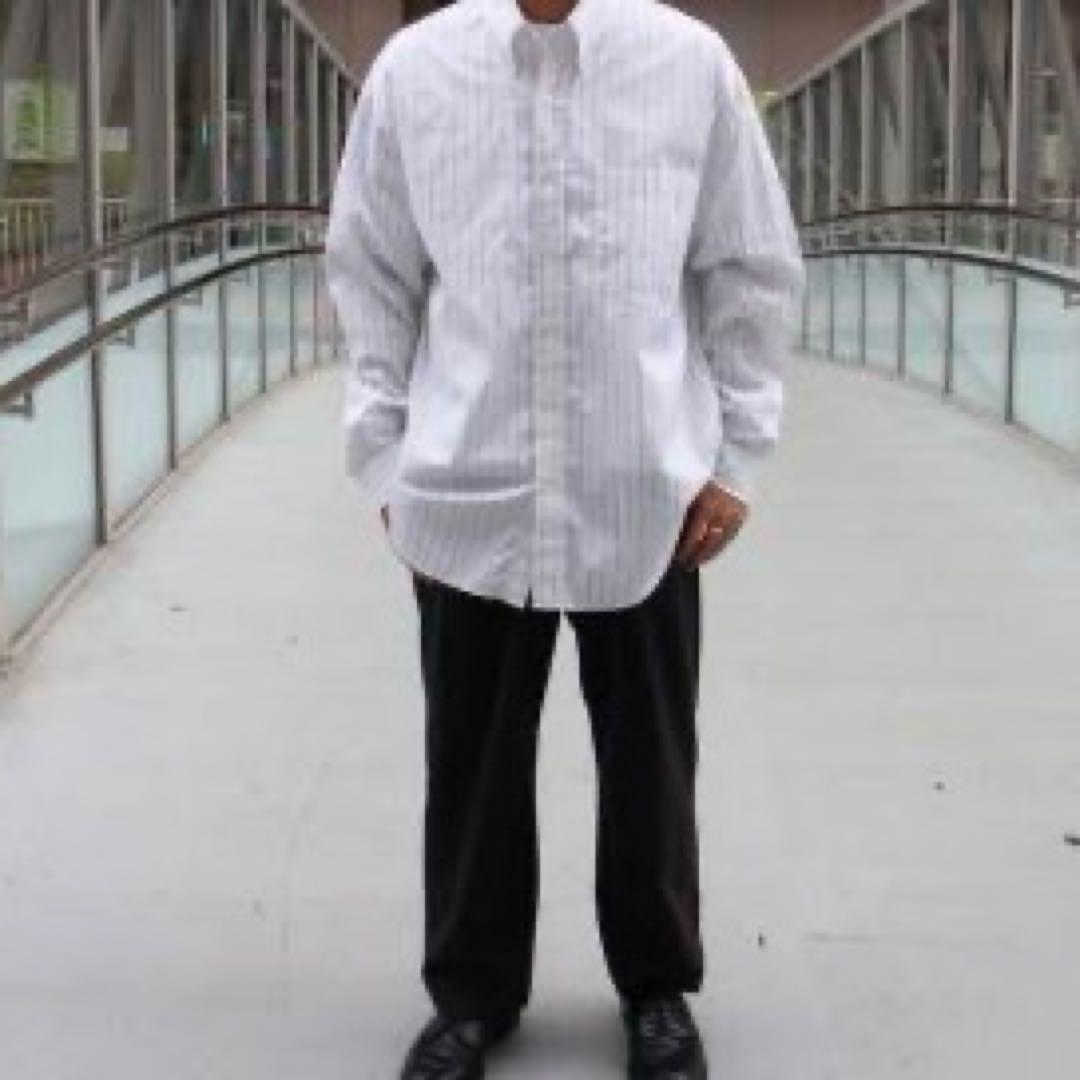 美品 グラフペーパー トーマスメイソン ストライプ ブロード ボックスシャツ 2