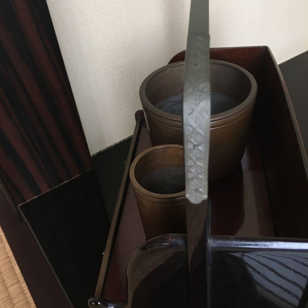 煙草盆　鶴　松蒔絵　茶道具　タバコ盆　アンティーク