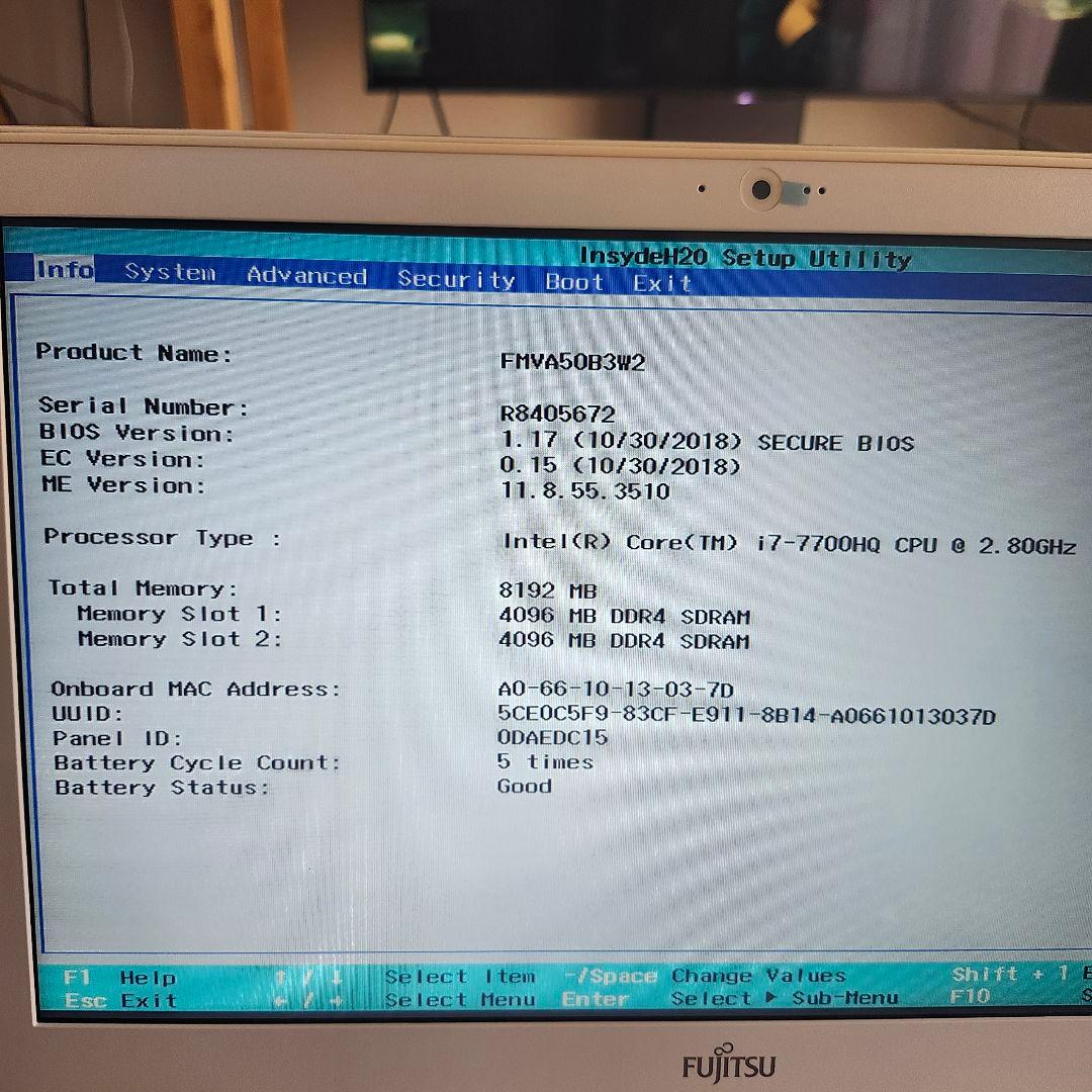 Fujitsu ノートPC FHWA50B3W2
