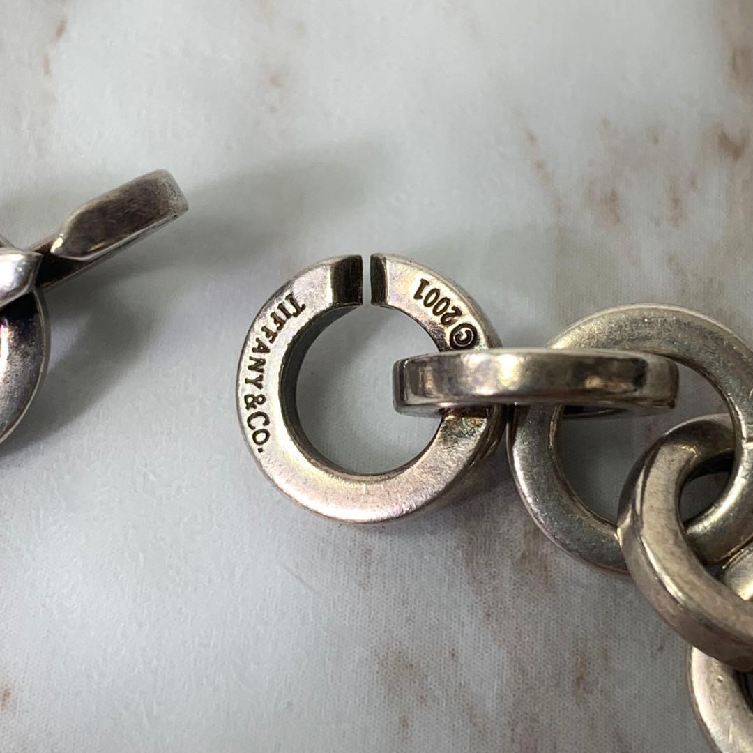 2001年製 ティファニー サークルリンクブレスレット k18 シルバー925