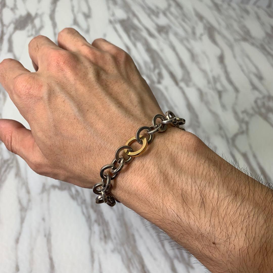 2001年製 ティファニー サークルリンクブレスレット k18 シルバー925