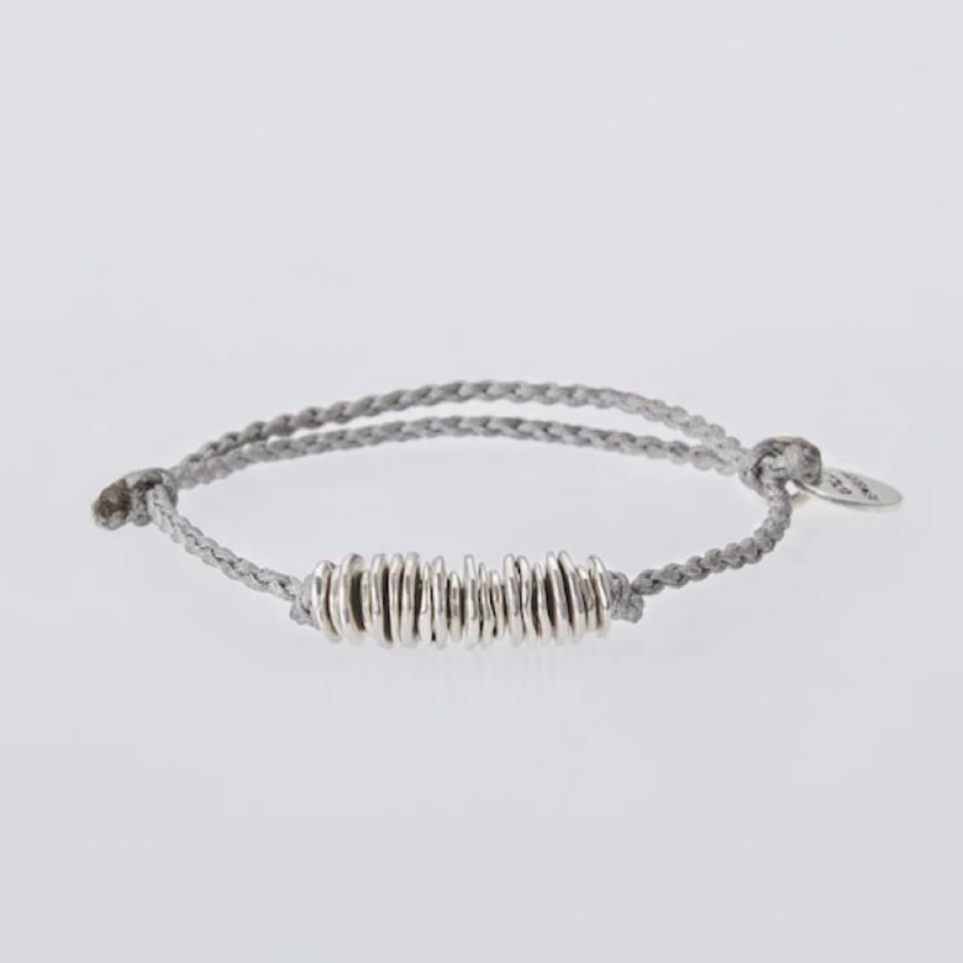 い*ん様 XOLO　Piece Silk Code Bracelet グレー