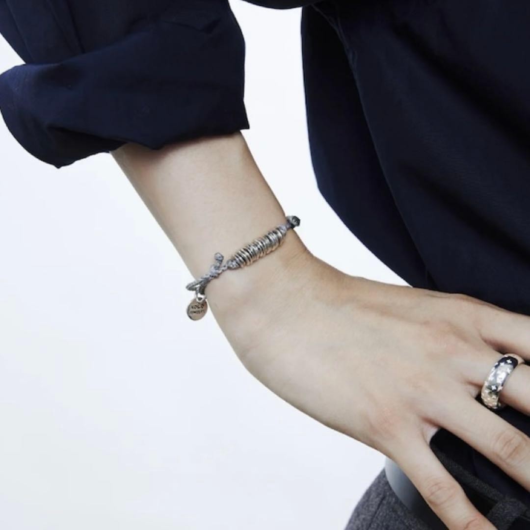 い*ん様 XOLO　Piece Silk Code Bracelet グレー